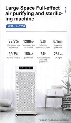 130W ιατρικό πλάσμα εξαγνιστών αέρα UV φωτός HEPA